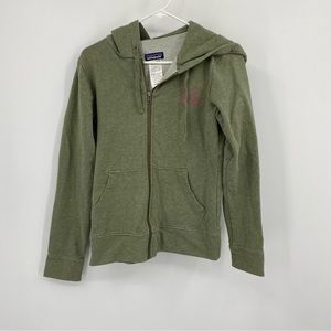 Patagonia Green Midweight Phone Home Sweater Zip Hoodie Small